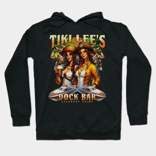 Tiki lee's Dock Bar Sparrows Point Bar Pirate Girls Hoodie